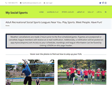 Tablet Screenshot of mysocialsports.com